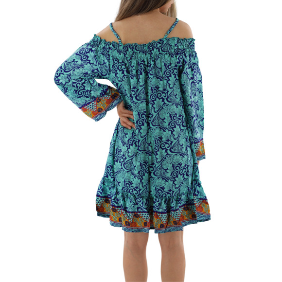 La Fiorentina Above the Knee Length Flowy Floral "Paola" Dress - Picture 3 of 3